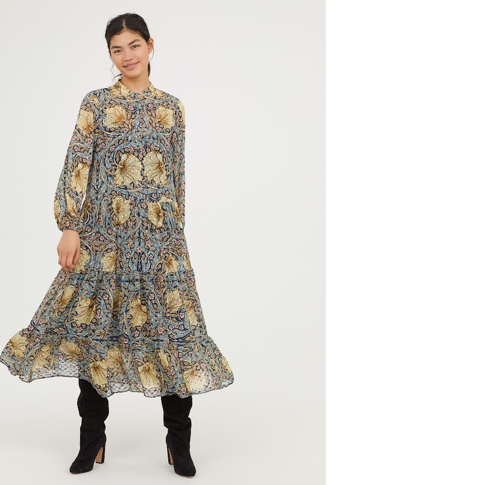 William Morris & Co x H&M Floral Maxi Dress US 2